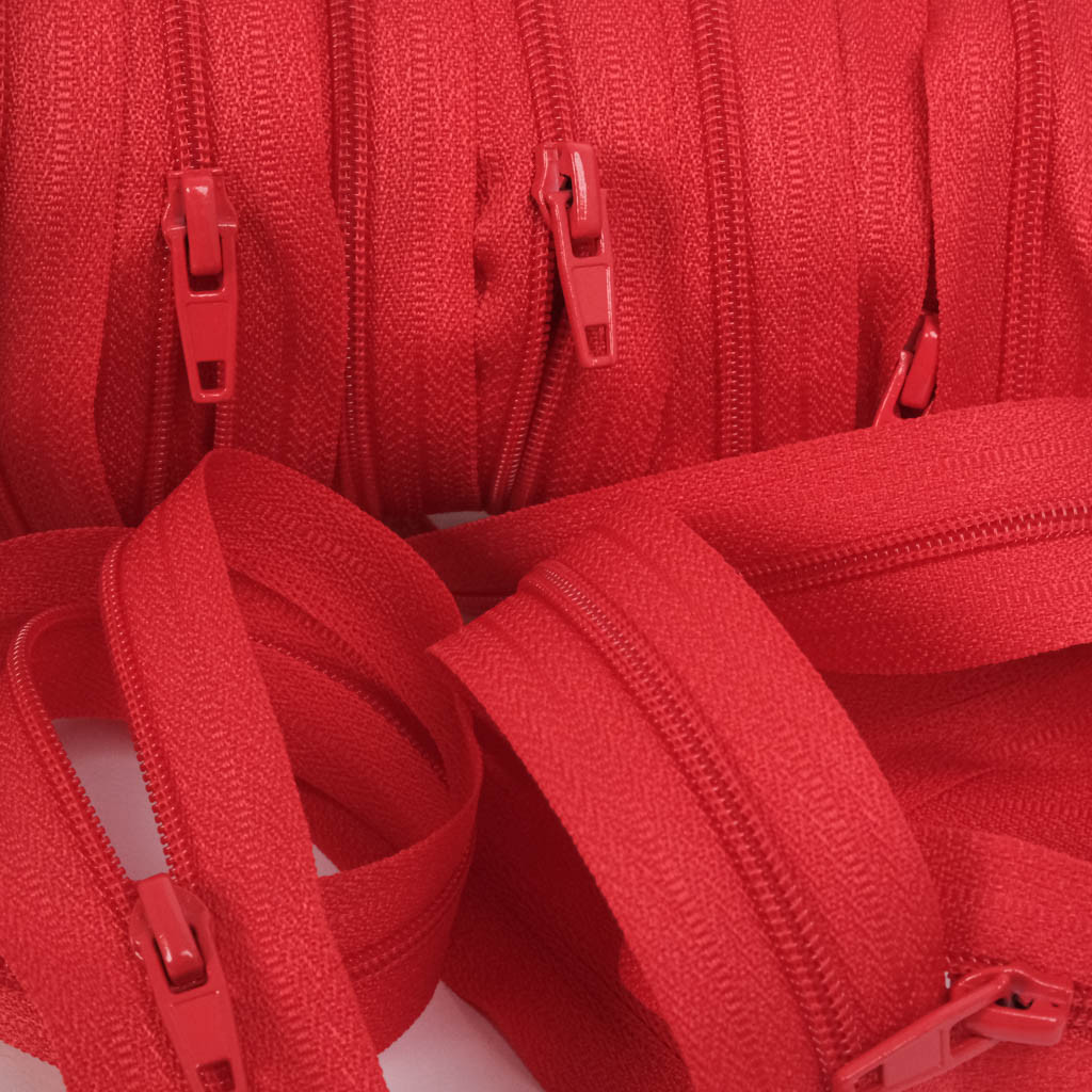 3mm Red Zipper by the Yard - Maison Klem